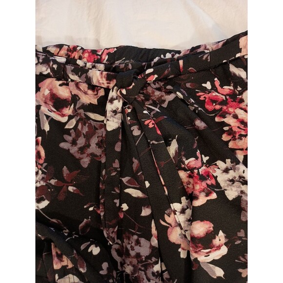 Hot Kiss Pants Size XL Floral Tie Waist Wide Leg - Picture 8 of 10